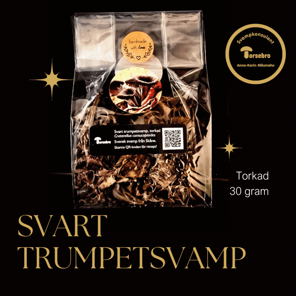 Torkad svart trumpetsvamp 30 gram i butik
